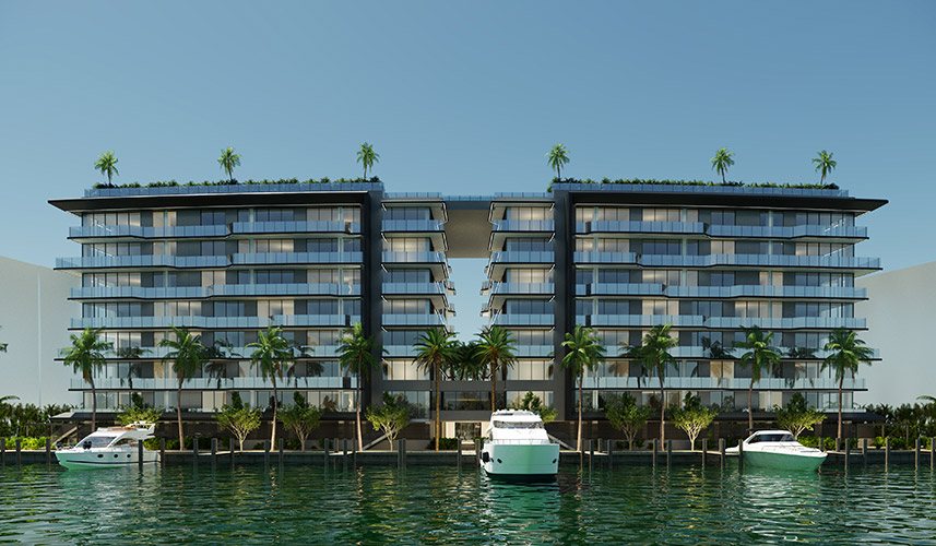 exterior building wit private dock
