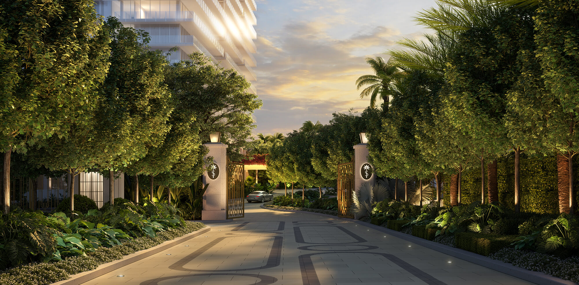 residences entrance with gate