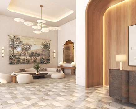 modern residential lobby